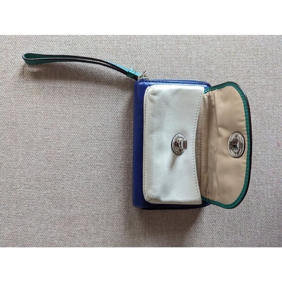 Coach Parker Color Block Leather Zip Turnlock Wallet F49486 - Picture 3 of 9